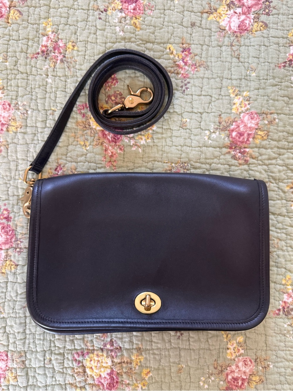 Coach Leather Crossbody Purse - Black